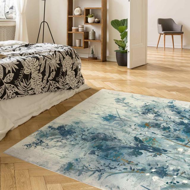 Square Grados Floral Machine Woven Area Rug East Urban Home Rug Size: Square 140cm on Productcaster.