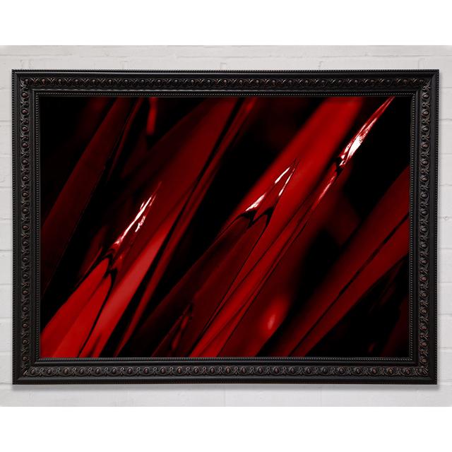 Red Broken Dream Framed Print Ivy Bronx Size: 84.1cm H x 118.9cm W x 3cm D, Format: Black Walnut Framed Paper on Productcaster.