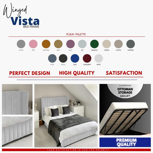 Vista Bed Britainsleep Size: Single (3'), Colour: Ice on Productcaster.