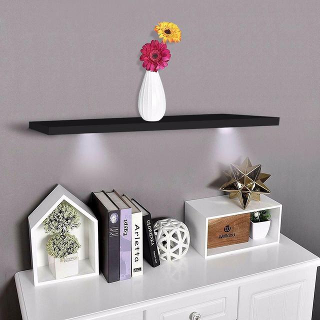 Johara Floating Shelf with Lights 17 Stories on Productcaster.