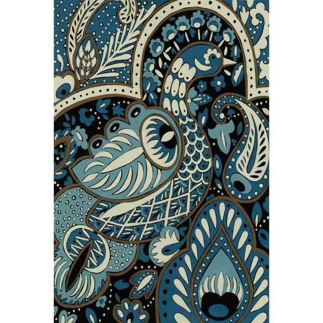 Indigo Peacock I by Chariklia Zarris - Wrapped Canvas Graphic Art Latitude Vive Size: 76cm H x 51cm W on Productcaster.