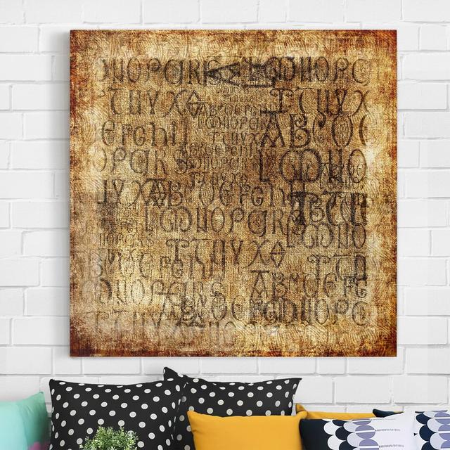 Old Letters - Wrapped Canvas Graphic Art Williston Forge Size: 100cm H x 100cm W on Productcaster.