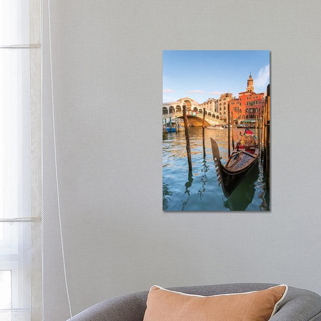 Rialto Bridge At Sunset, Venice by Matteo Colombo - Wrapped Canvas Print Latitude Run Size: 66.04cm H x 45.72cm W x 3.81cm D on Productcaster.