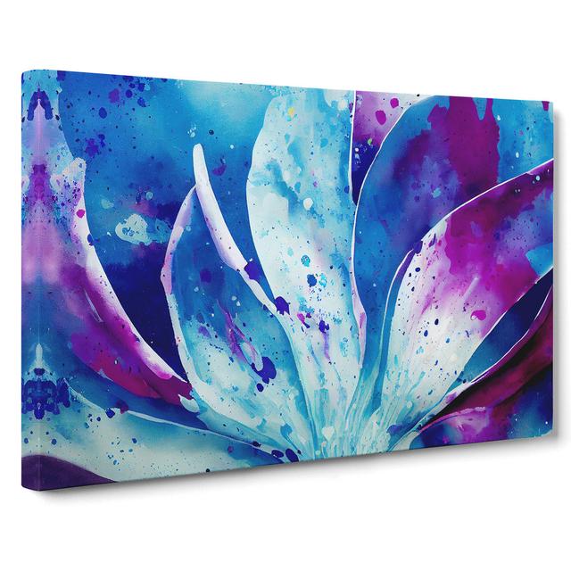 Bluebell Flower Splash Vol.2 Abstract - Wrapped Canvas Painting ClassicLiving Size: 40cm H x 60cm W x 3cm D on Productcaster.