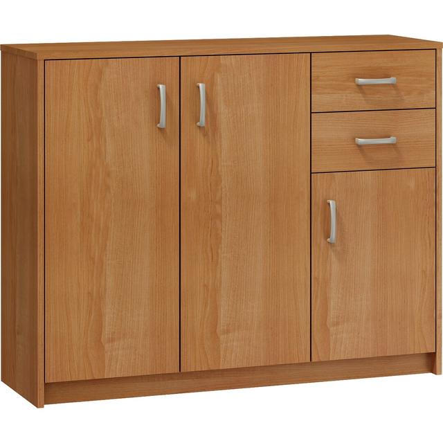 3 Door Storage Cabinet 17 Stories Colour: Alder on Productcaster.