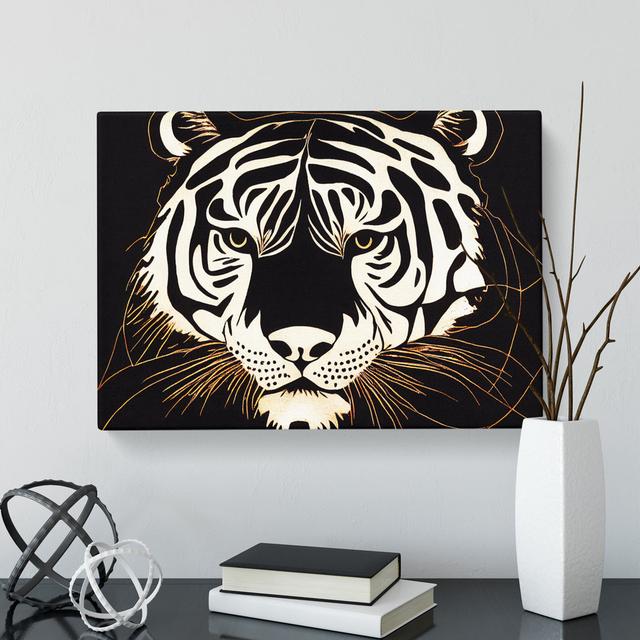 Unique Tiger Art Abstract - Wrapped Canvas Graphic Art Latitude Vive Size: 35cm H x 50cm W x 3cm D on Productcaster.