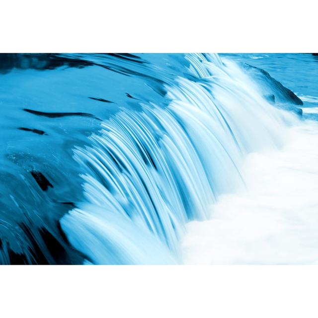 Blue Waterfall Stream House of Hampton Size: 61cm H x 91cm W x 3.8cm D on Productcaster.