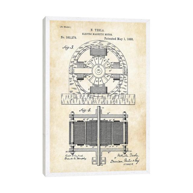 Nikola Tesla Elektromagnetischer Motor Trent Austin Design Gestellfarbe: Weiß, Größe: 101,6 cm H x 66,04 cm B on Productcaster.