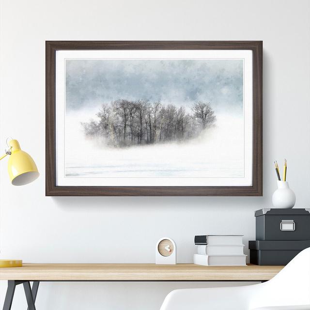 An Island Of Trees - Picture Frame Painting Print East Urban Home Format: Walnut, Size: 45cm H x 63cm W x 2cm D on Productcaster.