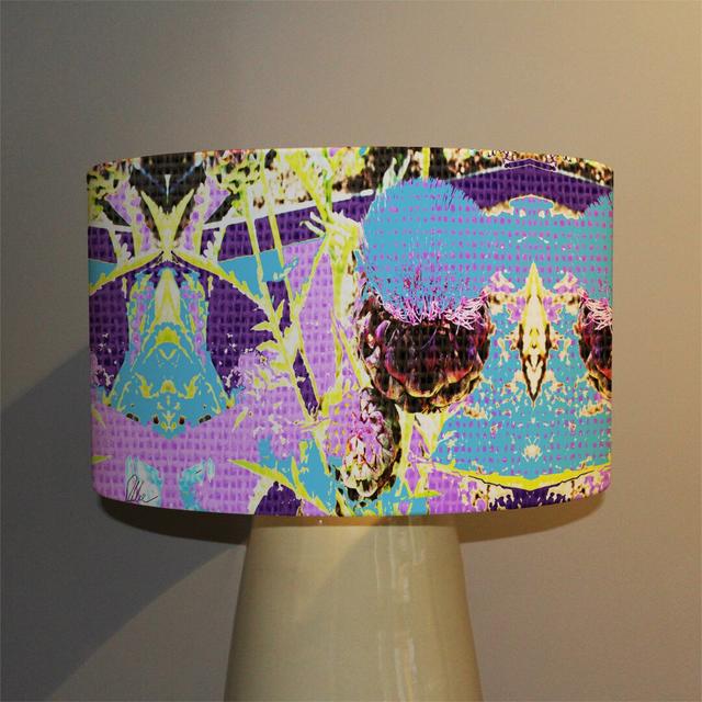 Afro Plants Cotton Drum Lamp Shade Ebern Designs Size: 22cm H x 25cm W x 25cm D on Productcaster.