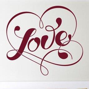 Love Within Fancy Heart Wall Sticker 17 Stories Colour: Dark Red on Productcaster.