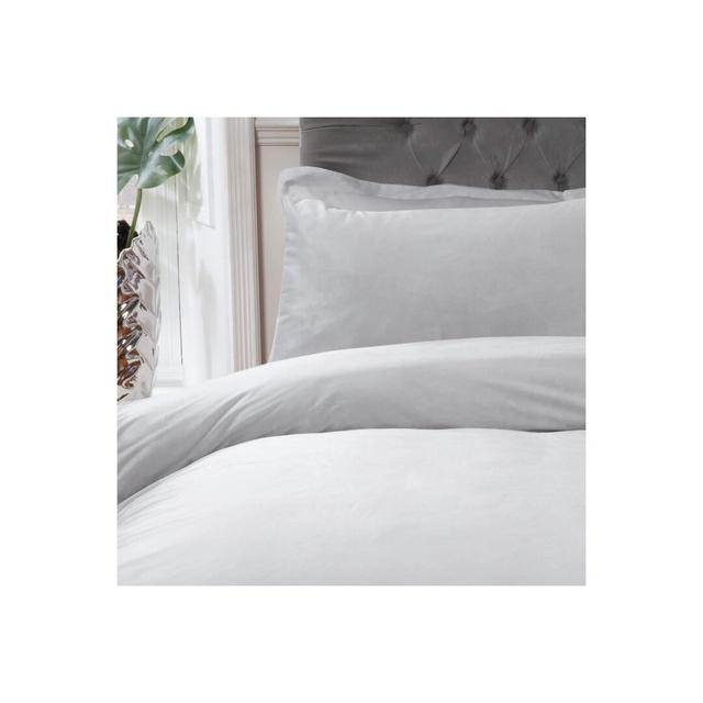 Nyle Duvet Cover Set Canora Grey Size: King Duvet Cover + 2 Standard Pillowcases, Colour: White on Productcaster.