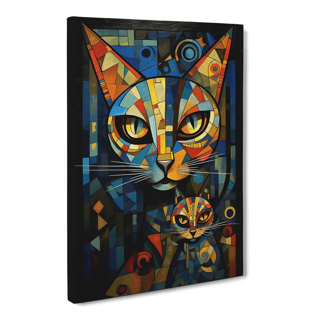 Egyptian Cat Dadaism Art - Print 17 Stories Size: 76cm H x 50cm W x 3cm D on Productcaster.