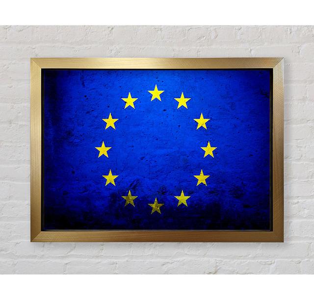 Eu Flag - Single Picture Frame Art Prints Bright Star Size: 59.7cm H x 84.1cm W x 3.4cm D on Productcaster.