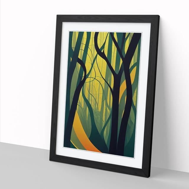 FRM-V0523-992X Forest Digital Art - Picture Frame Graphic Art Alpen Home Format: Oak Framed, Size: 34cm H x 25cm W on Productcaster.