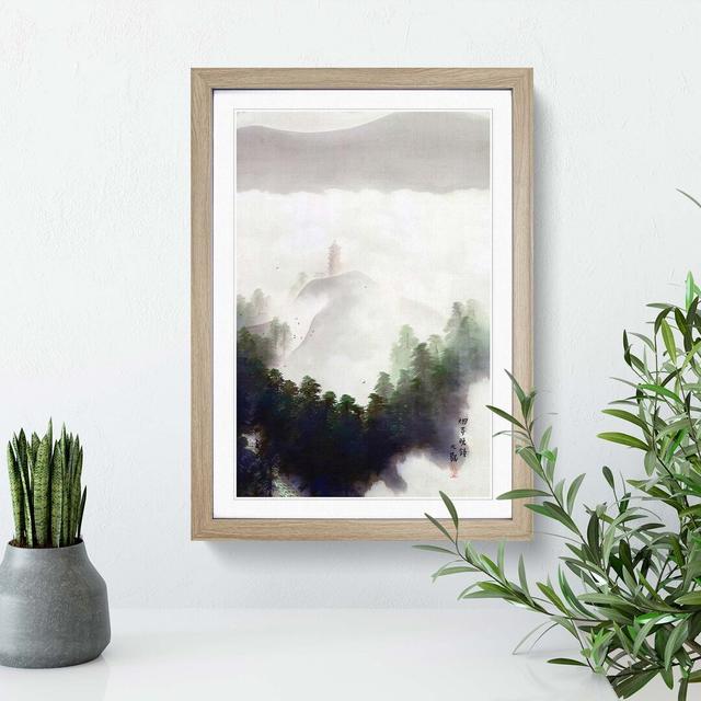 Distant Temple by Yokoyama Taikan - Picture Frame Painting Print East Urban Home Frame Option: Oak Framed, Size: 36cm H x 27cm W x 2cm D on Productcaster.