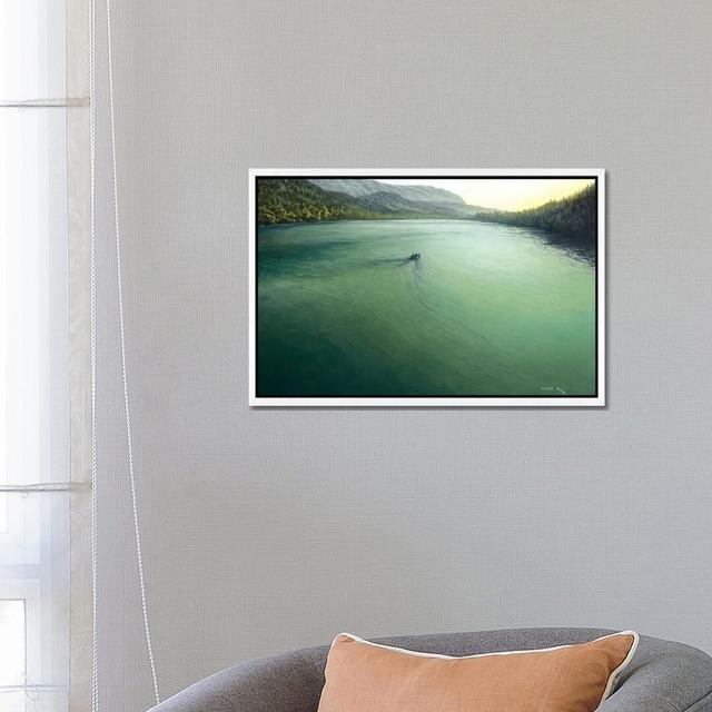 Quiet Lake by ColorByFeliks - Print on Canvas Alpen Home Format: White Framed, Size: 45.72cm H x 66.04cm W x 3.81cm D on Productcaster.