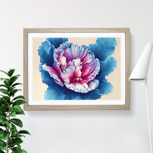 Watercolour Carnation Flower - Floater Frame Painting ClassicLiving Frame Colour: Oak Framed, Size: 46cm H x 64cm W x 2cm D on Productcaster.