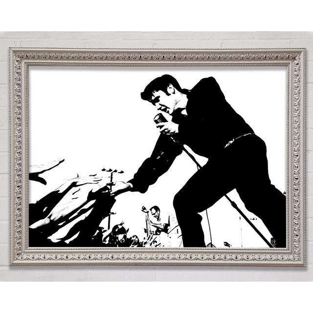 Elvis Presley On Stage - Single Picture Frame Art Prints Ebern Designs Size: 42cm H x 59.7cm W x 3cm D on Productcaster.