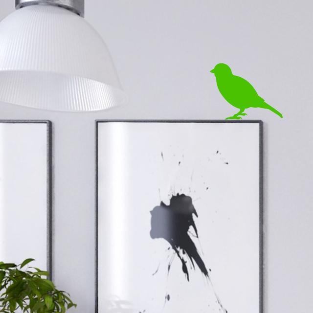 Bird Wall Sticker 17 Stories Colour: Neon Yellow on Productcaster.