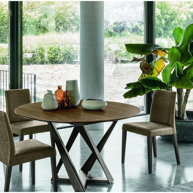 Abbigail 130Cm Stone Dining Table Target Point Table Top Colour: Tobacco, Table Base Colour: Brown on Productcaster.