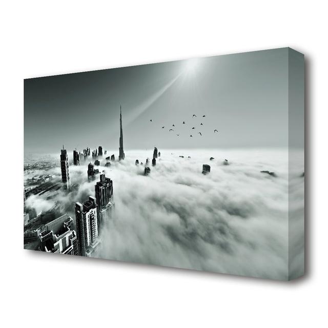 City in the Heavens Dubai - Wrapped Canvas Graphic Art Print East Urban Home Size: 35.6 cm H x 50.8 cm W on Productcaster.