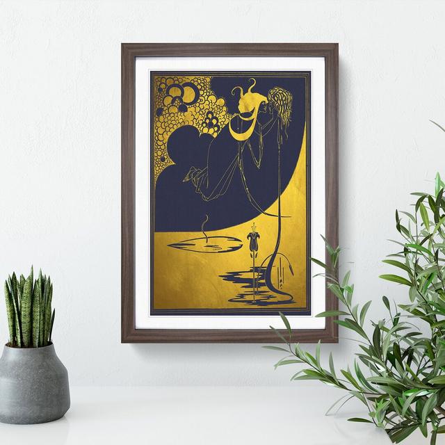 The Climax in Gold by Aubrey Beardsley - Picture Frame Graphic Art East Urban Home Frame Option: Walnut Framed, Size: 36cm H x 27cm W x 2cm D on Productcaster.