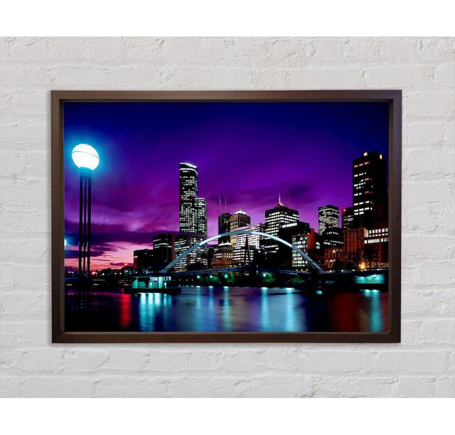 Toronto Purple Glow - Single Picture Frame Art Prints on Canvas Bright Star Size: 59.1cm H x 84.1cm W on Productcaster.