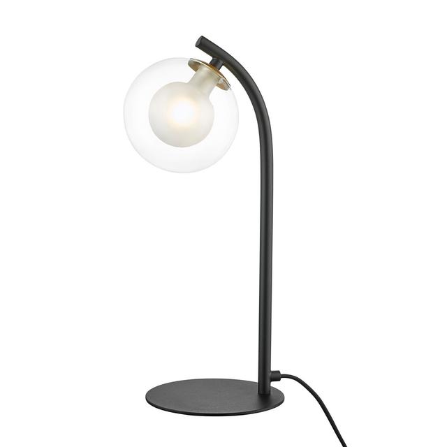 REMY TABLE LAMP CHROME/MBLK Ivy Bronx Finish: Chrome on Productcaster.