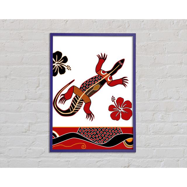 Aboriginal Lizard 1 - Single Picture Frame Art Prints Bright Star Size: 42cm H x 29.7cm W x 2cm D on Productcaster.