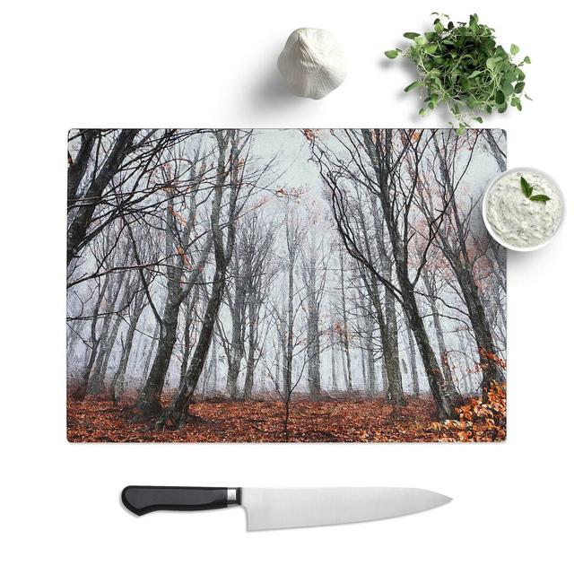 Tempered Glass Never Ending Forest in Italy Chopping Board East Urban Home Size: 39 cm W x 28.5 cm L on Productcaster.