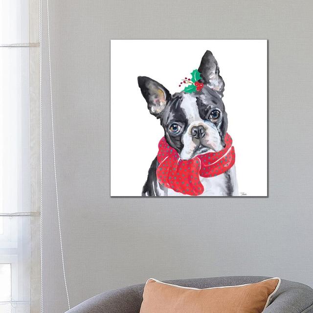 Holiday Dog II by Patricia Pinto - Wrapped Canvas Print The Seasonal Aisle Size: 66.04cm H x 66.04cm W on Productcaster.