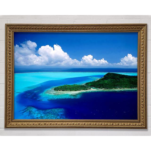 Turquoise Island Paradise Framed Print Bright Star Size: 29.7cm H x 42cm W x 3cm D on Productcaster.