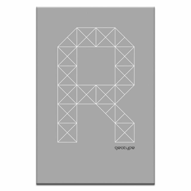 Geotype R by Steve Leadbeater - Wrapped Canvas Print East Urban Home on Productcaster.