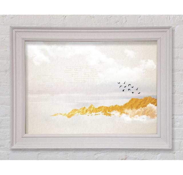 Orange Coast And Birds Framed Print Highland Dunes Size: 29.7cm H x 42cm W on Productcaster.