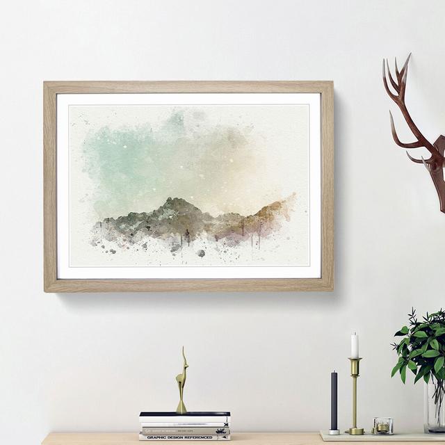 Forest Before the Mountain in Abstract - Picture Frame Graphic Art Print East Urban Home Size: 36cm H x 48cm W x 2cm D, Frame Option: Oak Framed on Productcaster.