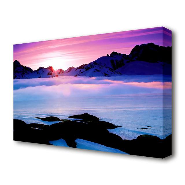 'Sunrise On Top of The World Landscape' Photographic Print on Canvas East Urban Home Size: 50.8 cm H x 81.3 cm W on Productcaster.