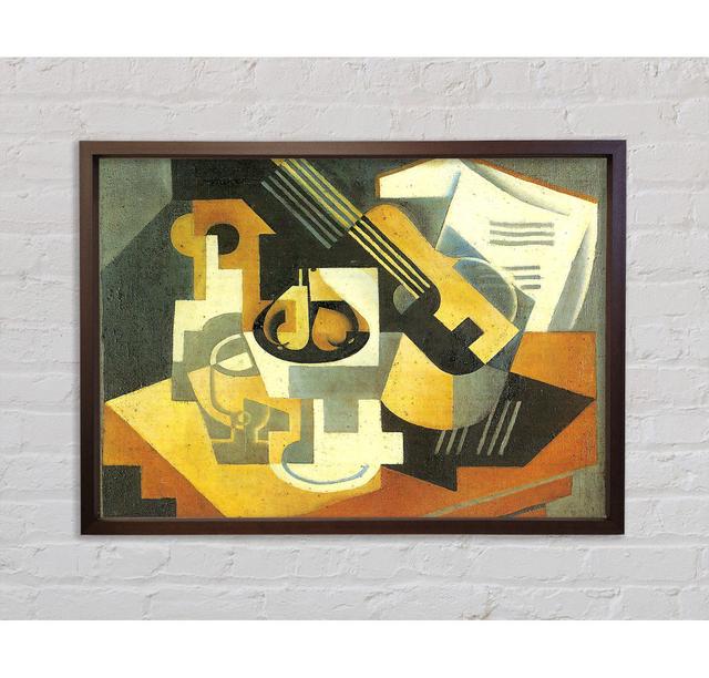 Gitarre und Obstschale 1 von Juan Gris - Einzelbildrahmen Kunstdrucke auf Leinwand Bright Star Größe: 59,1 cm H x 84,1 cm B x 3,3 cm T on Productcaster.