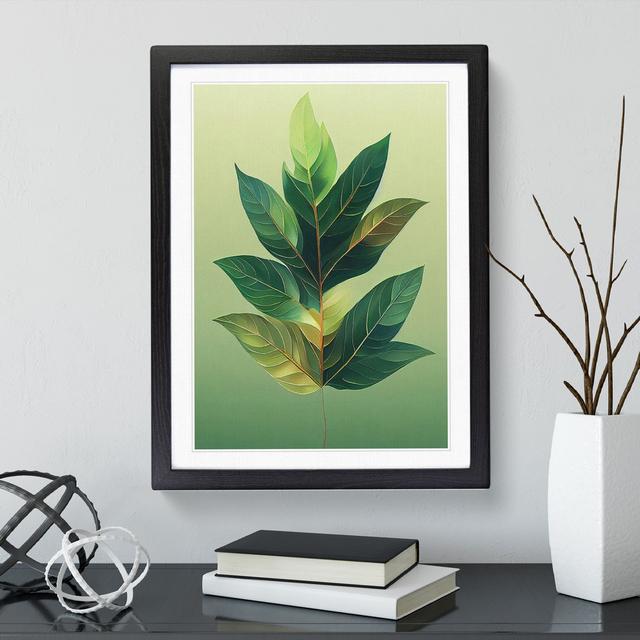 A Traditional Leaf - Picture Frame Graphic Art ClassicLiving Size: 46cm H x 34cm W x 2cm D, Frame Colour: Black on Productcaster.