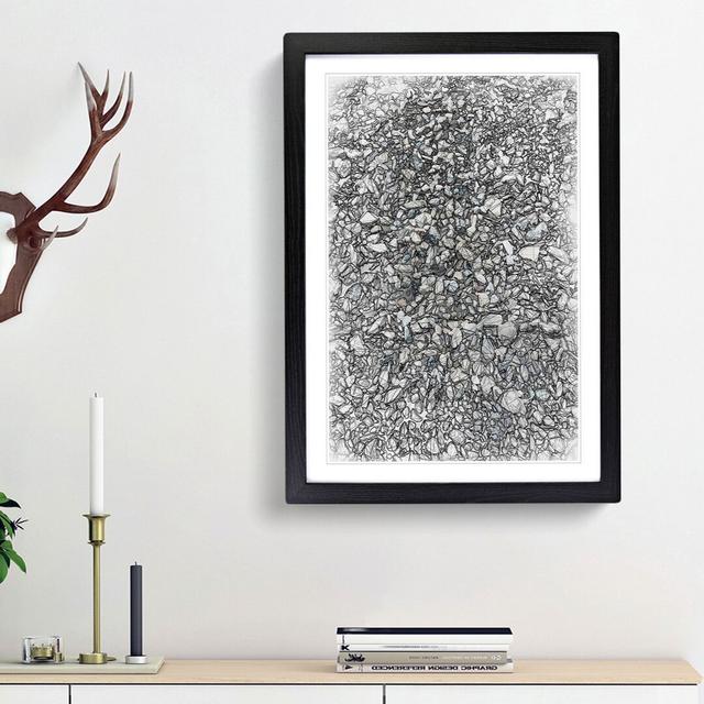 One Thousand Pebbles in Abstract - Picture Frame Graphic Art Print East Urban Home Frame Option: Black Framed, Size: 36cm H x 27cm W x 2cm D on Productcaster.