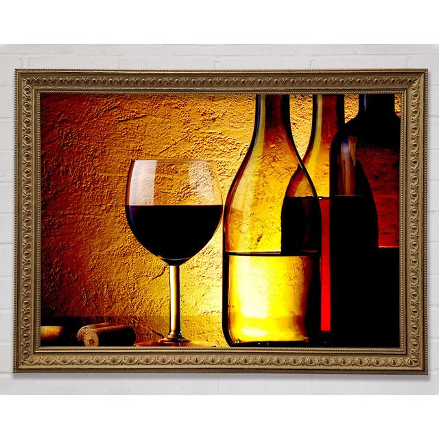 Wine Bottles And Glasses - Single Picture Frame Art Prints Bright Star Size: 21cm H x 29.7cm W on Productcaster.