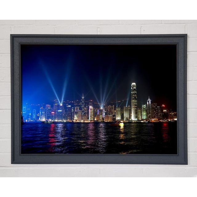 Hong Kong Strobe Light Reflections - Single Picture Frame Art Prints Brayden Studio Size: 29.7cm H x 42cm W x 1.5cm D on Productcaster.