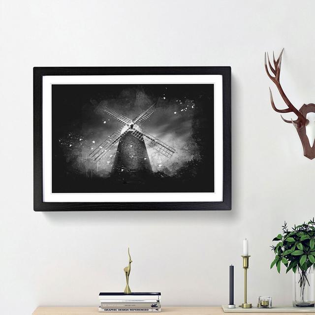 Halnaker Windmill in Chichester - Picture Frame Graphic Art Print East Urban Home Size: 62cm H x 87cm W x 2cm D, Frame Option: Black Framed on Productcaster.