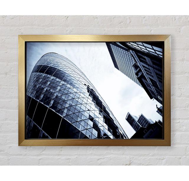 London The Gherkin Framed Print Ivy Bronx Size: 100cm H x 141.4cm W on Productcaster.