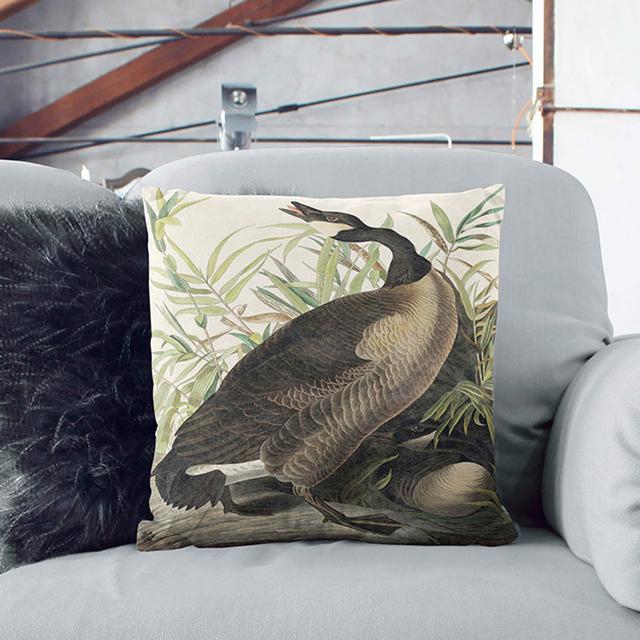 Canada Goose by John James Audubon Cushion with Filling East Urban Home Size: 55cm H x 55cm W x 20cm D on Productcaster.