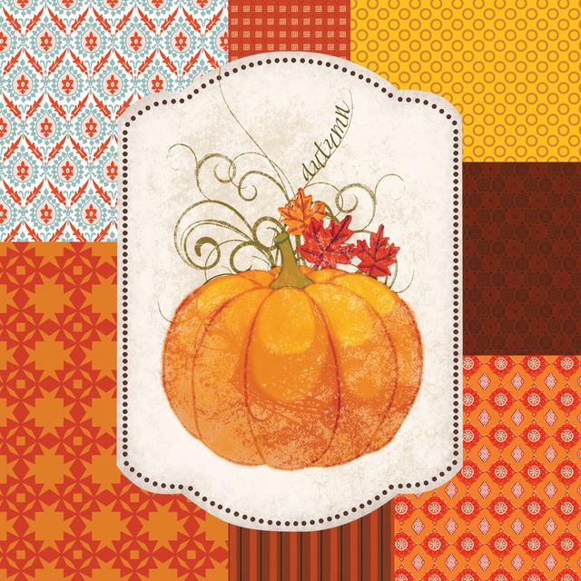 Autumn Pumpkin - Wrapped Canvas Graphic Art Brambly Cottage Size: 91cm H x 91cm W x 3.8cm D on Productcaster.