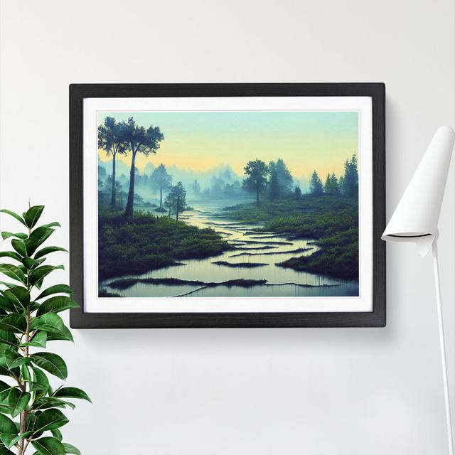 Elegant Pond - Picture Frame Photograph Alpen Home Frame Colour: Black , Size: 25cm H x 34cm W x 2cm D on Productcaster.