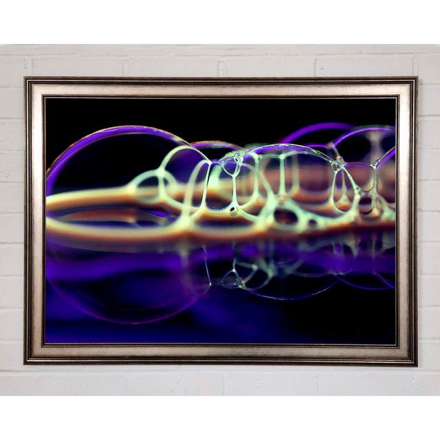 Oil Bubbles Framed Print Wall Art Ivy Bronx Size: 29.7cm H x 42cm W x 1.5cm D, Format: Grey Framed Paper on Productcaster.