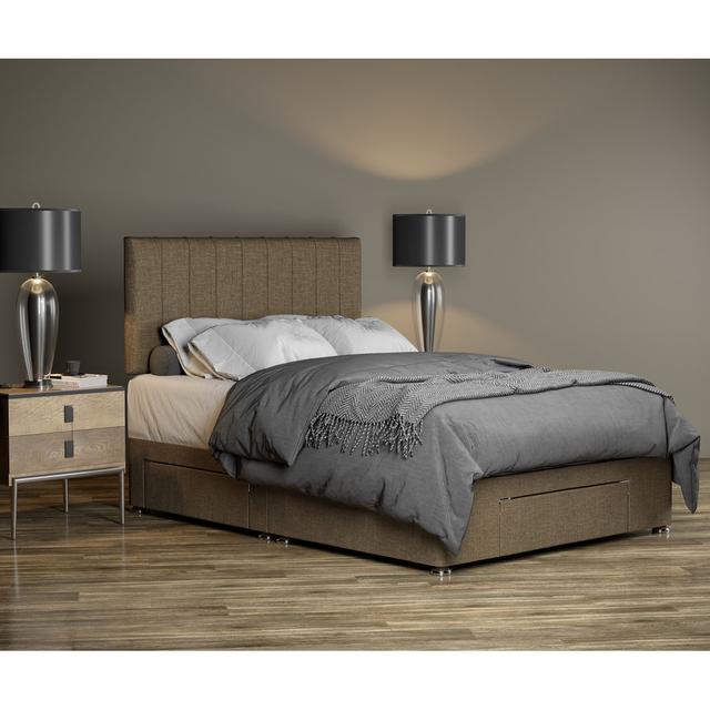 Canadice Divan Bed Base 17 Stories Colour: Sand, Size: Double (4'6) on Productcaster.