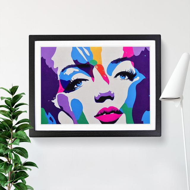 Pop Woman - Single Picture Frame Print ClassicLiving Format: Black, Size: 46cm H x 64cm W x 2cm D on Productcaster.